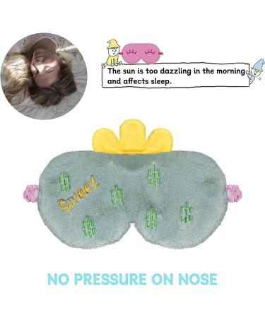 Ulife Mall Cactus Eye Mask - Soft Plush Funny Novelty Sleep Mask for Kids & Adults | Ideal for Meditation & Relaxation - Buy Online on GoSupps.com