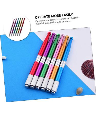 Balacoo Stainless Steel 6pcs Manual for Supplies Steel Embroidered Permanent Pens Pencil Pen Stainless Makeup Professional - Buy Online on GoSupps.com
