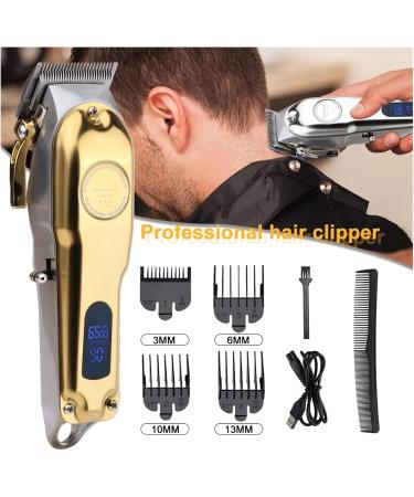 Professional T-Blade Hair Clippers for Men | Cordless Rechargeable Beard Trimmer & Hair Cutting Kit with LED Display - Black - Buy Online on GoSupps.com