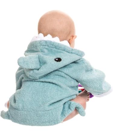 Lexikind Hooded Towel Baby - Soft Shark Blue Terry Bathrobe & Hooded Bath Towel for Infants | Ideal International Shipping - Buy Online on GoSupps.com