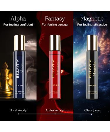 Mood Collection Gift Set 3x15ML for Men | Alpha Fantasy & Magnetic EDP Liquid Perfume | with Vanilla Benzoin and Cedarwood | Fruity Woody Fresh Long Lasting Fragrance Scent - Buy Online on GoSupps.com