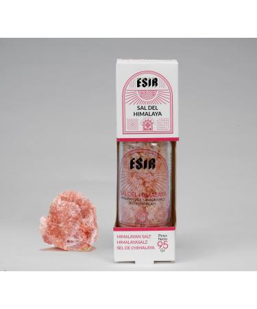 Esir Himalayan Pink Salt, Natural Mineral Rich Crystal Salt, 100% Vegan Coarse Table Salt, Pure Rock Salt | Original Unprocessed Salt |95 G|