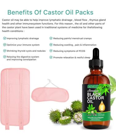 Organic Castor Oil Pack for Liver Health | Reusable Cotton Flannel for Waist & Neck | Soft Bio-Rizinus Oil Pack (Pink) - International Shipping Available - Buy Online on GoSupps.com