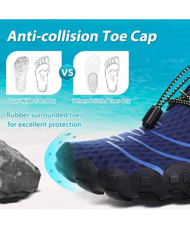 Unisex Fast-Drying Water Shoes for Men & Women - Beach Pool and Kayaking - Drainage Holes - Sizes 36-46 EU - Blue - Buy Online on GoSupps.com