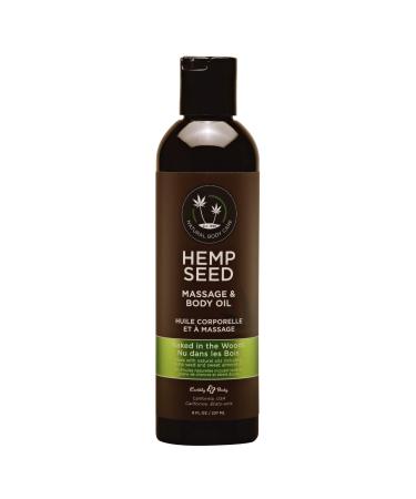 Hemp Seed Massage & Body Oil - 8 fl. oz. - Nourishing Moisturizing Massage Oil - Hemp Seed Apricot Grapeseed & Sweet Almond Oil - Vegan & Cruelty Free Naked In The Woods