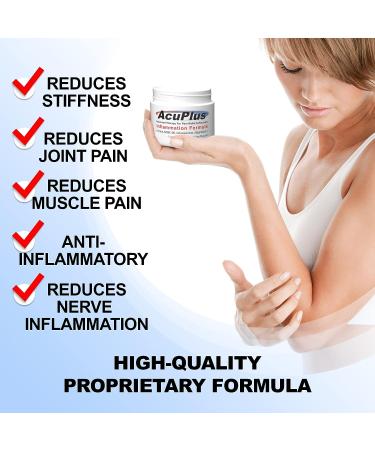 AcuPlus Pain Relief Cream - Fast Acting & Long Lasting Topical Relief for Joint, Back, and Muscle Pain - 4 oz - Buy Online on GoSupps.com