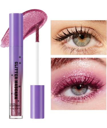  Keyubria Glitter Mascara - Waterproof Mascara Lengthening Curling Smudge-Proof Long-Lasting Eyelash Makeup for Women for Weddings Parties Stage and Proms - Buy Online on GoSupps.com