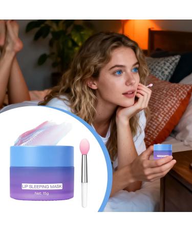  Mixnexorad Night Lip Mask | 15g Dual Color Plumping Cream | Nighttime Lip Balm with Silicone Brush - For Women and Men with Chapped Lips Makeup Improves - Buy Online on GoSupps.com