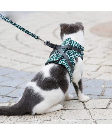 Etopars Cat Dishes & Leash Set | Adjustable Cat Vest & Outbreak-Proof Harness for Kittens & Puppies - XS Green - Buy Online on GoSupps.com