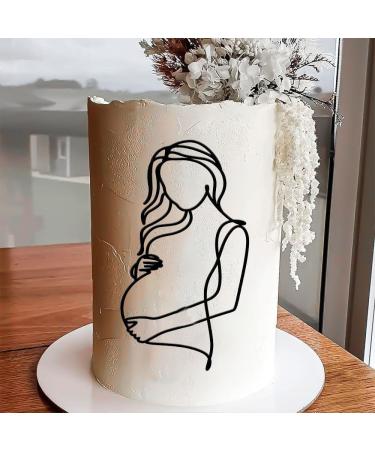 QPARTYFIRE Pregnant Lady Baby Shower Cake Topper Pregnancy Acrylic Baby Cake Charm for Gender Reveal Cake Decoration Pregnancy Announcement/Wecome Baby Party Supplies(02) Yellow06 - Buy Online on GoSupps.com