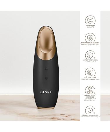 Geske SmartAppGuided Warm & Cool Eye Energizer - 6-in-1 Eye Massager for Dark Circles Puffiness & Tear Bags - Gray Electric Massage Device - Buy Online on GoSupps.com