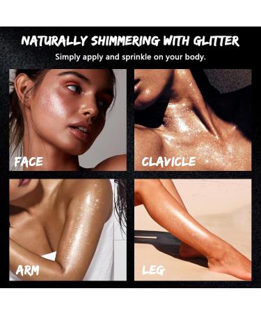 LATIBELL Pearl White Body Glitter Spray | Highlighter Powder for Hair & Body | 0.35 oz - Shop Internationally - Buy Online on GoSupps.com