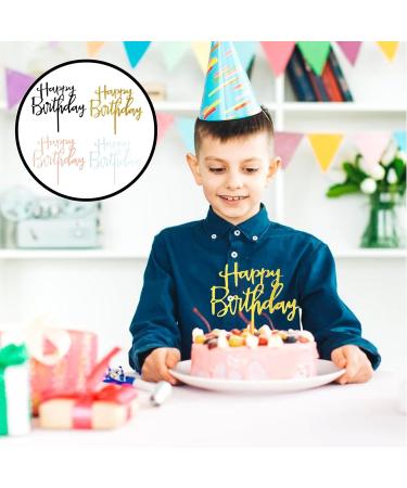 4 Pieces Happy Birthday Cake Topper Cake Decoration Supplies Cake Topper Cake Toppers Birthday Personalised for Birthday Cake Decorations Supplies (Multicolor) - Buy Online on GoSupps.com