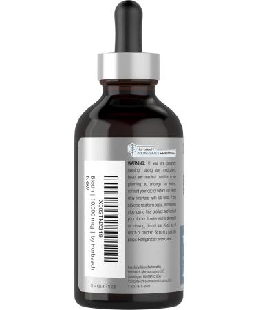 Horb ach Biotin Liquid Drops 10000mcg | 4 fl oz | Berry Flavor | Vegetarian Non-GMO & Gluten Free Supplement - Buy Online on GoSupps.com