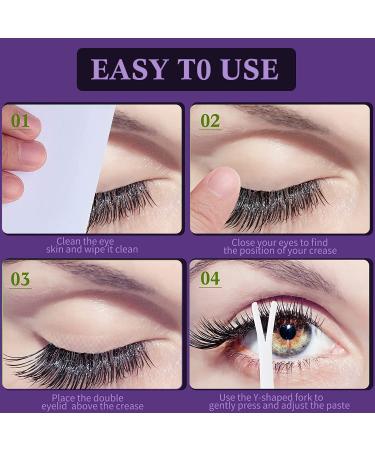 Invisible Double Eyelid Stripes - 480 Sluent Plant Tape Instant Lift Eyelid Bands with Fork Rods - Buy Online on GoSupps.com