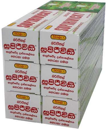Buy 6 x Supirivicky Ayurvedic Toothpaste (75ml) - Fluoride Free for Healthy Teeth | International Shipping Available - Buy Online on GoSupps.com