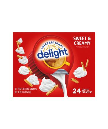 International Delight Sweet & Creamy Coffee Creamer Singles - 24 Ct, 0.44 FL OZ - Shelf Stable Flavored Creamer - Buy Online on GoSupps.com