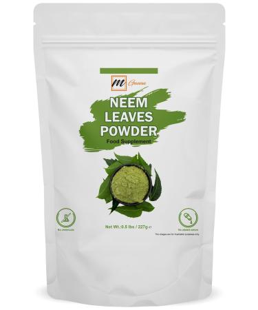 mGanna 100% Natural Neem Leaf Powder Pure Azadirachta Indica for Skin, Hair Care and Cosmetic Formulations 227 GMS / 0.5 LBS