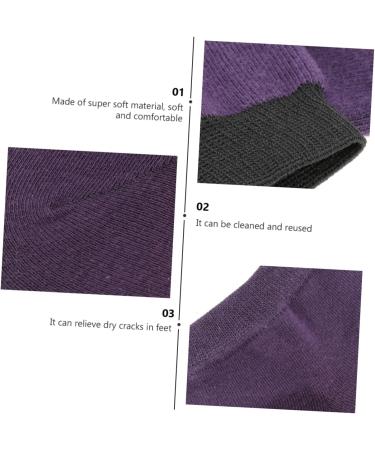 Beaupretty 5 Pairs Moisturizing Socks Heel Socks Moisturizing Heel Sleeves Slipper Socks Heel Sleeves for Cracked Heels Wicking Socks Foot Softening Socks Cotton Purple Anti Slip Socks Lotion - Buy Online on GoSupps.com