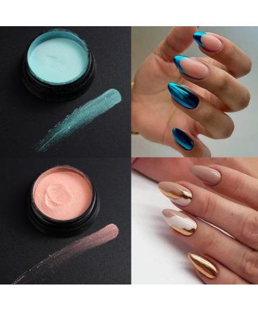 Buy Gzsyy Chrome Nail Powder Set 8pcs Metallic & Aurora Glitzer Nail Colors for Stunning Mirror Finish International Shipping Available - Buy Online on GoSupps.com