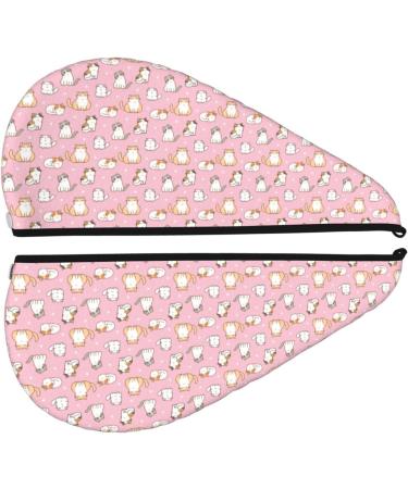 Cartoon Cat & Paw Microfiber Hair Towel | Super Absorbent Coral Velvet Wrap for All Hair Types - Buy Online on GoSupps.com