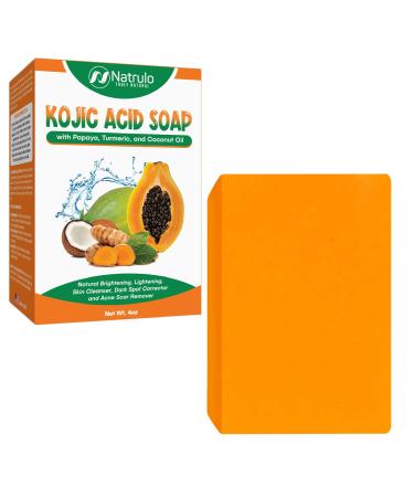 Kojic Acid Soap Face & Body Wash - Natural Hydrating Skin Cleanser Spot Corrector Acne Scar Remover - Improves Skin, Evens Tone, Fades Scars, Sun Damage, Age Spots - 4oz Natural Soap Handcrafted in the USA