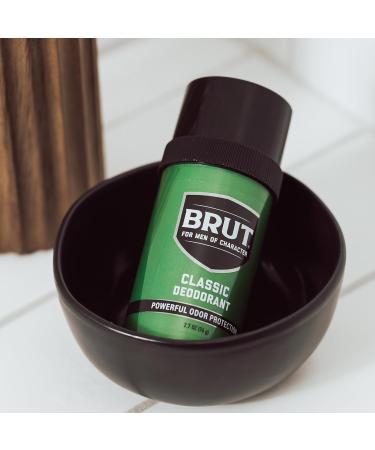 Brut Classic Round Deodorant Stick for Men - All-Day Freshness & Powerful Odor Protection - Paraben Free - 2.7 oz - International Shipping Available - Buy Online on GoSupps.com