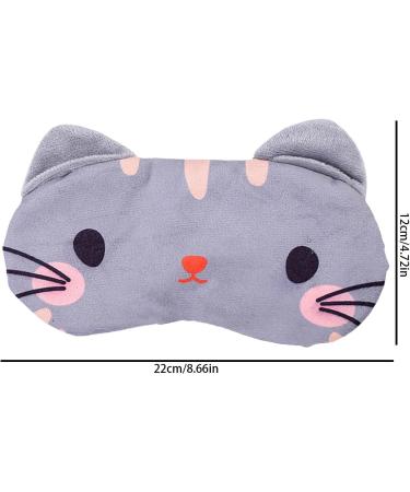 Shakven Eye Masque For Sleeping Cartoon Animal Night Sleep Eye Masque | Comfortable Eye Cover Eyeshade With Adjustable Strap For Teens Gray Cat - Buy Online on GoSupps.com