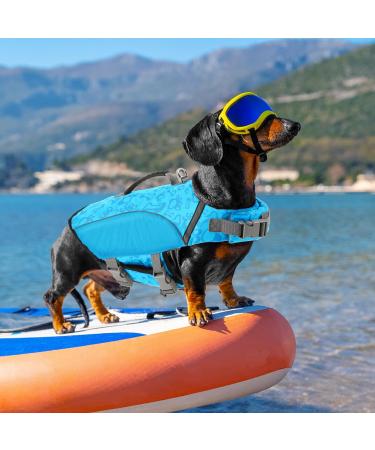 Alagirls Dog Life Jacket - Small & Medium Rip-Stop Safety Vest with Rescue Handle | Blue (Chest 47-61 cm) - Buy Online on GoSupps.com