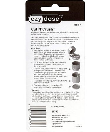 EZY DOSE Cut N' Crush Pill Cutter/Crusher in Blue - 1 Count - Buy Online on GoSupps.com