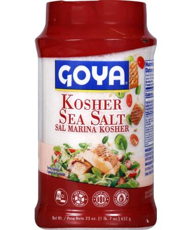 Goya Foods Kosher Sea Salt 23 oz - Bulk Pack of 12 | Natural & Unrefined - Buy Online on GoSupps.com