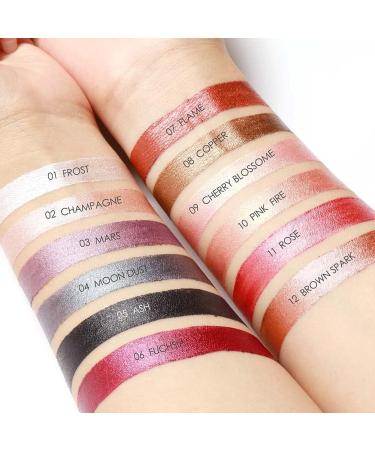 Waterproof Eyeshadow Pen - 12 Colors | Silk-Raw Eyeliner Stick for Parties & Daily Use - Makeup Cosmetics Tools - Buy Online on GoSupps.com