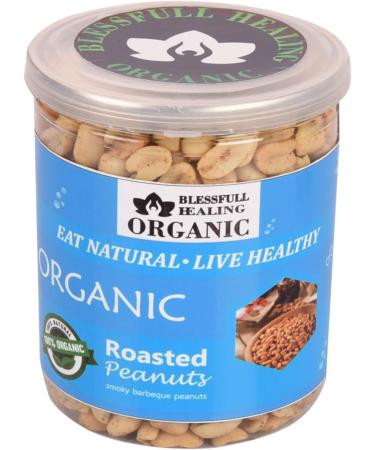 Blessfull Healing Organic Natural Vegan Smoky Barbeque Roasted Peanuts Crunchy Healthy Snacks 300 Gram - Buy Online on GoSupps.com