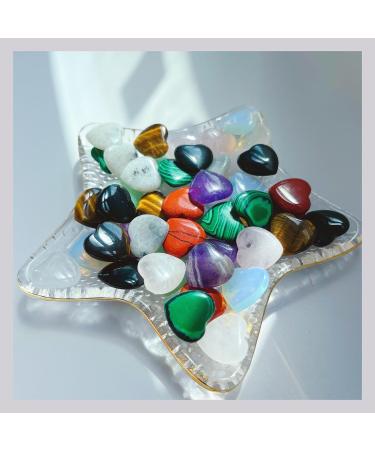 XIANNVXI 50 Pcs Heart Shaped Crystals Decor - Multicolour Love Puff Assorted Stones for Room Wedding Anniversary Decoration - Buy Online on GoSupps.com