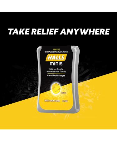 HALLS Minis Honey Lemon Sugar-Free Cough Drops - 24 Count (Pack of 8) - Buy Online on GoSupps.com