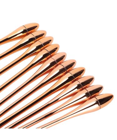 Professional 10-Piece Rose Gold Makeup Brush Set | Eye Shadow Concealer & Blusher Brushes for Flawless Application - Buy Online on GoSupps.com