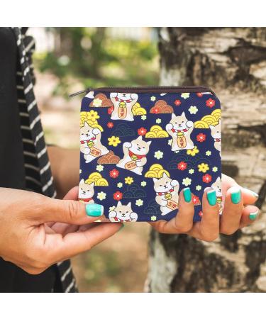DOITOOL 4 Pcs Maneki Neko Cat Dog Sanitary Napkin Storage Bags - Zipper Menstrual Pad Pouches for Nursing Pad and Tampons - First Period Holder and Lipstick Purse - Buy Online on GoSupps.com