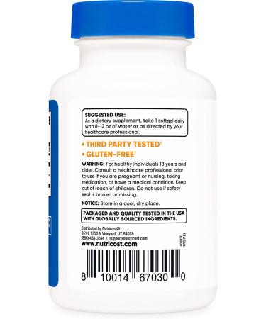 Nutricost Zeaxanthin with Lutein 20mg 120 Softgels - Non-GMO & Gluten Free - Buy Online on GoSupps.com