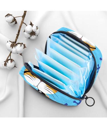 Large Capacity Women s Band Storage Bag & Menstrual Cup Organizer - Travel Makeup Organizer with Pirate Ship Anker Cat Design - Buy Online on GoSupps.com