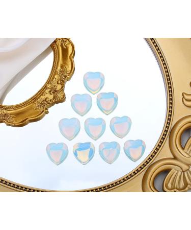 MAIBAOTA Opal Healing Crystals Gemstones Pocket Gifts Heart-Shaped Nature Spiritual Energy for Women Men Reiki Divination Balancing Yoga Meditation 10PCS - Buy Online on GoSupps.com