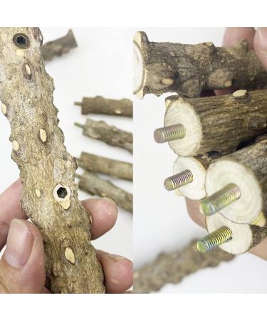 Allazone 3-Piece Nature Bird Accessories Set | Wooden Ladder Pole & Toys for Parrots & Canaries - International Shipping Available - Buy Online on GoSupps.com
