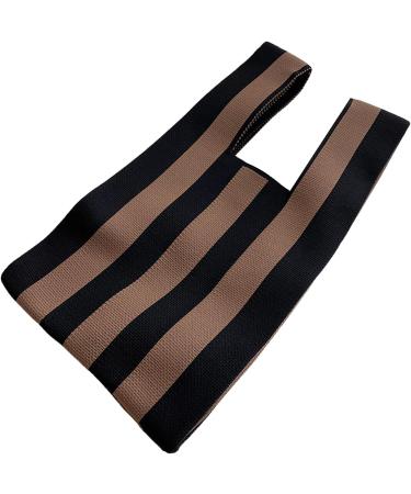 Shop Generically Striped Wrist Bag | Knitted Top Handbag & Hobo Bucket Bag - Stylish Crochet Tote for Every Occasion - Buy Online on GoSupps.com