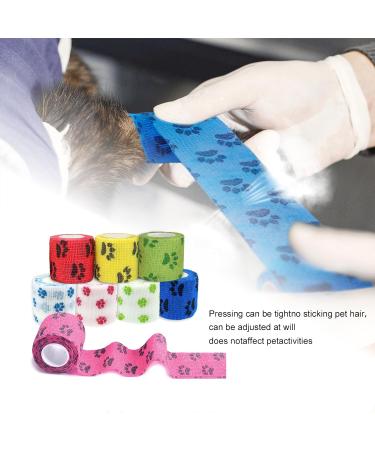 8 Rolls Dog Bandage Self Adhesive Cohesive Dog Bandage Vet Wrap for Dogs Non-Woven Elastic Dog Paw Bandage for Legs Paws Wrist Ankle 5cm X 4.5m (Multicolor) - Buy Online on GoSupps.com