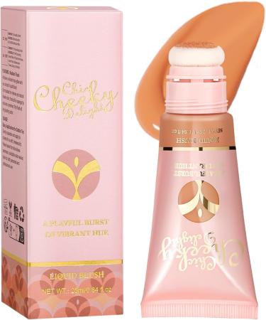 Blush with Applicator | Moisturizing Velvet Liquid Blush for Cheeks - Portable Blush Stick with Cushion Applicator for Home Gathering Dating Working Traveling Guanglu 01 - Buy Online on GoSupps.com