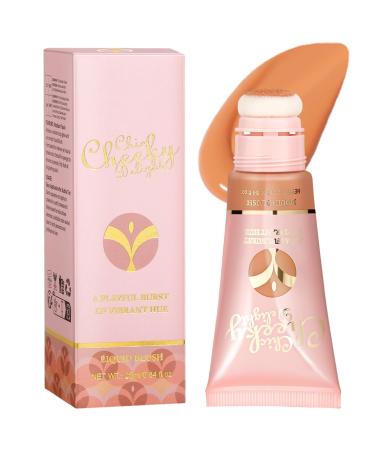 Blush with Applicator | Long-Lasting Face Blusher Non-Greasy Portable Blush Stick with Cushion Applicator for Home Gathering Dating Working Traveling Muflydo 01