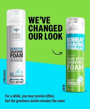 Sensitive Shaving Foam with Aloe Vera & Oats - 33% Extra 266 ml | Pack of 1 - International Shipping Available - Buy Online on GoSupps.com