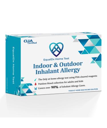 EqualDx Inhalant Allergy Test - Clinical-Grade Accuracy | Painless Collection for Adults & Kids | Covers Over 90% Indoor and Outdoor Allergy Reactions Including Dust Mites Mold Pet Dander Pollen