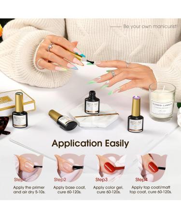 Buy Rosalind Top Coat Gel Set - UV Shellac Base & Matt Top Coat for Nail Art | 8ml Color 01 - International Shipping - Buy Online on GoSupps.com