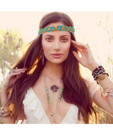 Elastic Headband with Rhinestone&Beads Decors Hair Hoop Women Wedding Party Taking Photo Headband 1 - Buy Online on GoSupps.com