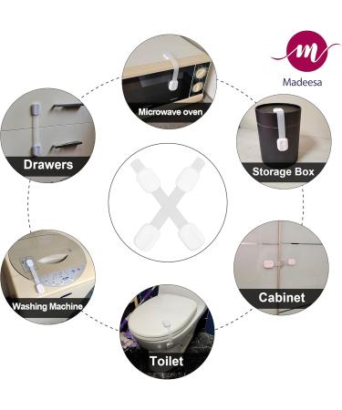 Child Safety Strap Locks - 10 Pack - Childproof Cabinet Locks & Straps - Adhesive Baby Proofing Cabinet Lock Door Lock for Kids Safety (White) - Buy Online on GoSupps.com